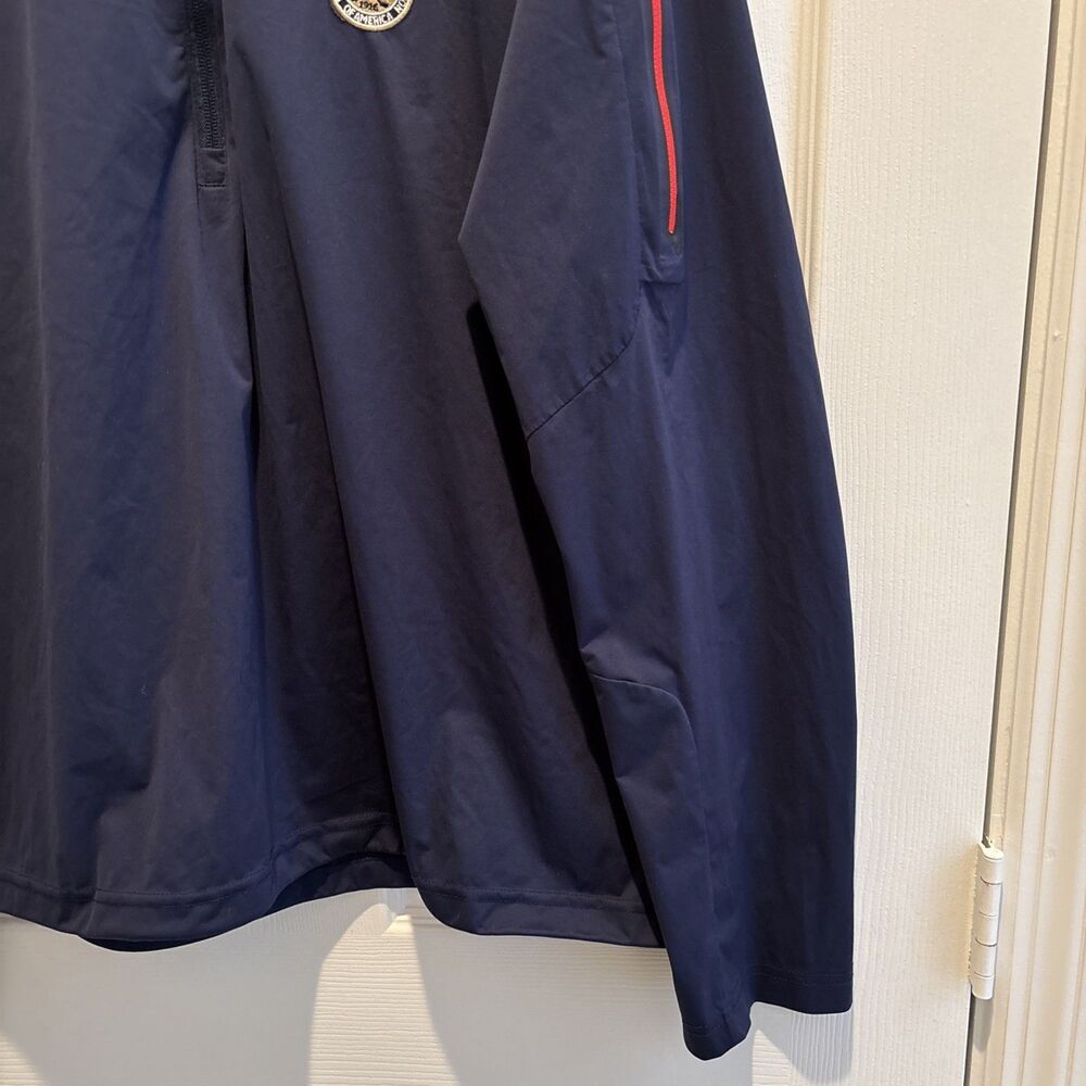 RLX Ralph Lauren PGA Windbreaker Jacket Men's XL 1/4 Zip Pullover Pocket Navy - Picture 5 of 15